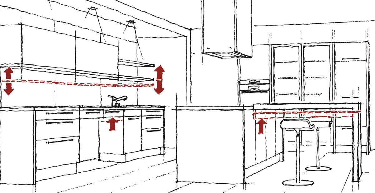 Skizze-Komfort-Küche