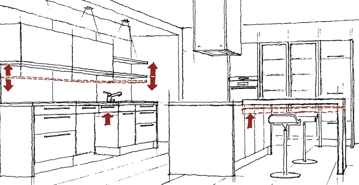 Skizze-Komfort-Küche